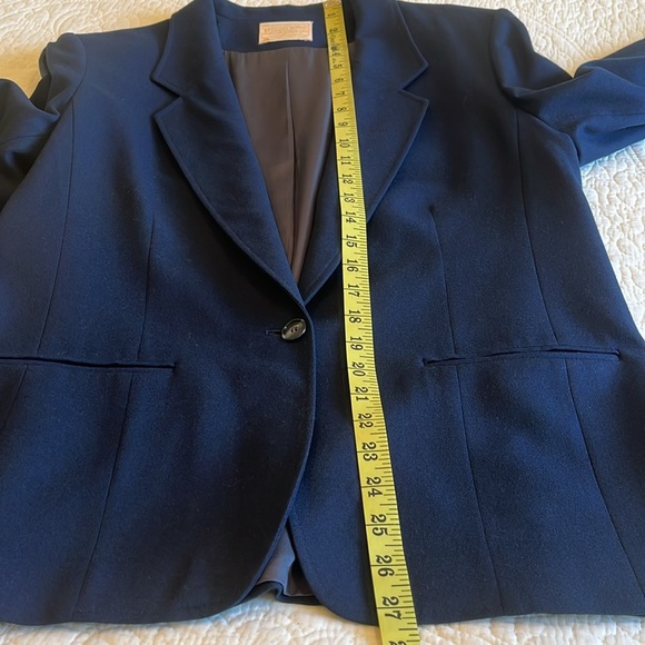 Pendleton 100% Wool Blazer Lined Women's 16 Blue Button Preppy Career Classic - Picture 13 of 17